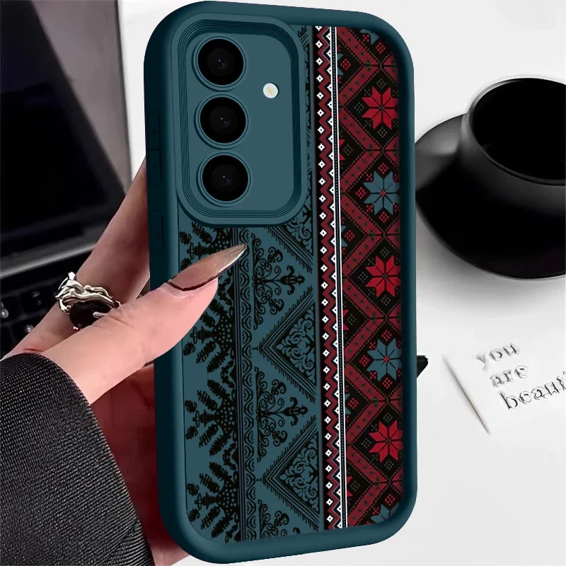 Coque de style europ�en Vintage pour Samsung Galaxy A56 A36 A26 A16 5G A55 A35 A15 A54 A34 S20 FE S21 S22 Plus S23 S24 S25 Ultra Capa