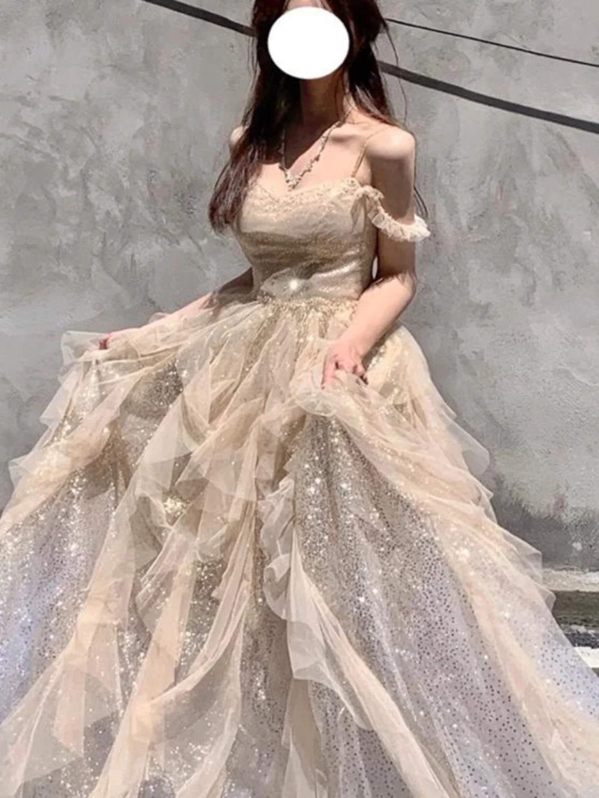 

Ele Evening Gown for Fem Student Eighteen Years Old Ceremony Conference Performance Ball Host High End Faion