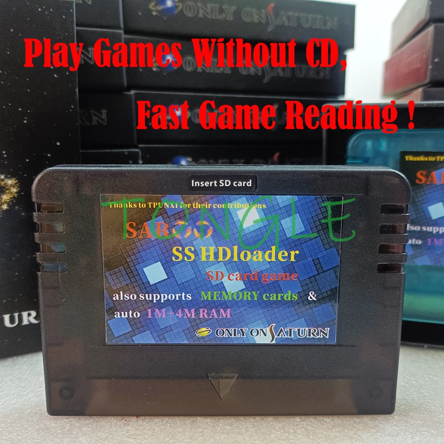 

Free Play Games Without CD on Sega Saturn, SAROO SS HDloader Game Reader Cartridge Fast Reading Card Support SD TF Menory Cards