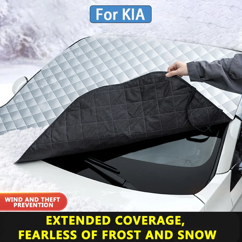 

For KIA Sportage Stinger Sorento Ceed CD Cerato Forte Car Snow Shield Front Windshield Snow Cover Protective Cotton Sunshade