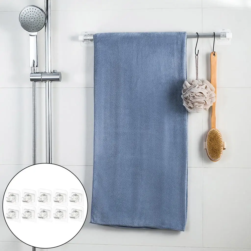 Curtain Rod Holder Drapery Bracket Fixings Rod Holder Towel Fixed Toilet Kitchen Bedroom