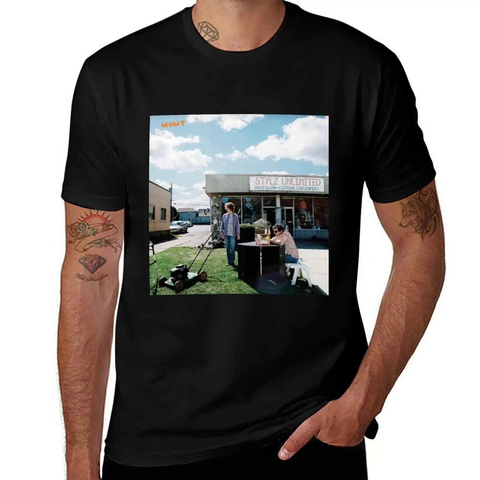 

MGMT band cover T-Shirt quick-drying anime stuff cheap stuff boys animal print cotton t shirt men