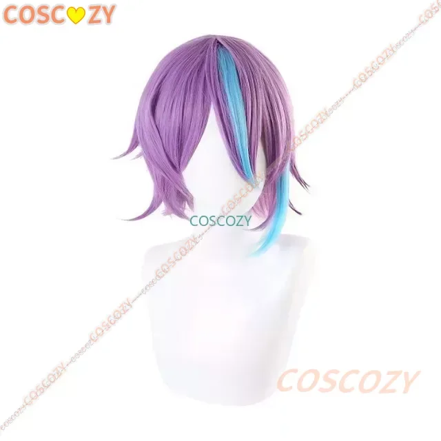 Kamishiro Rui Cosplay Costume Wig Anime Project Sekai Colorful Stage! Cosplay Halloween Party Outfit Purple Wig for Men Women