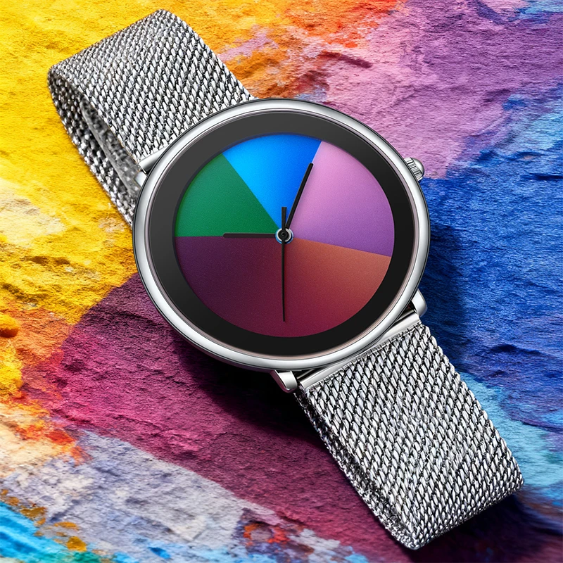 

LIGE новые модные мужские часы, роскошные повседневные кварцевые наручные часы, 30 м, водонепроницаемый сетчатый ремешок, красочные женские часы Reloj Hombre 2026