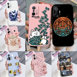 For Xiaomi 11T Case 11T Pro Funny Cartoon Cat Shell Luxury Flower Butterfly Pattern TPU Soft Cover For Xiaomi Mi 11TPro Fundas