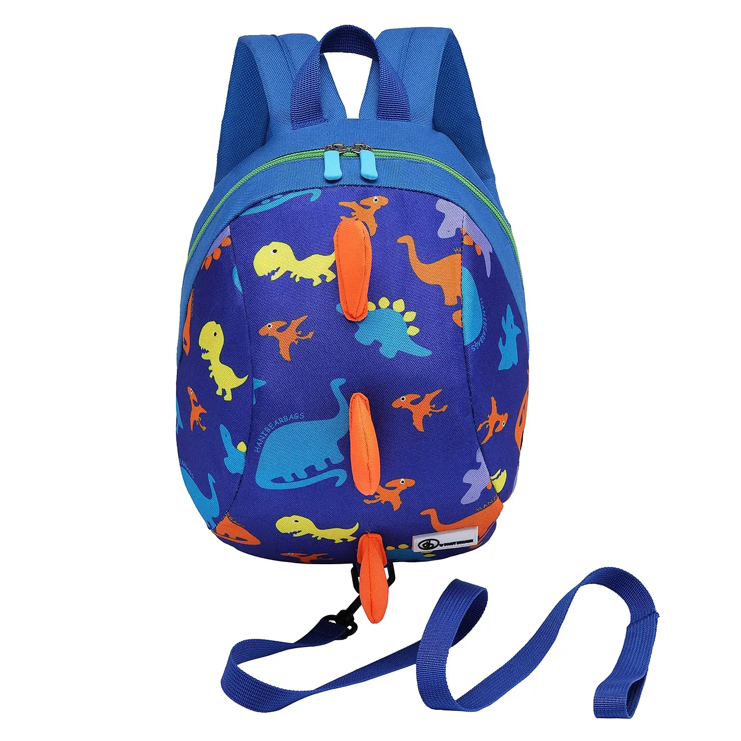 

Dinosaur Toddler Backpack with Detachable Leash, Kids Anti-Lost Bookbag for 1-2 Year Olds (Deep Blue)