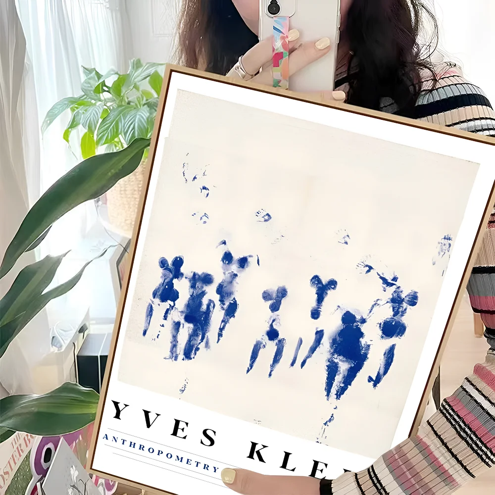 Yves Klein Blue Exhibition Gallery Vintage Posters Sticky Whitepaper Prints Posters Artwork Posters Wall Stickers