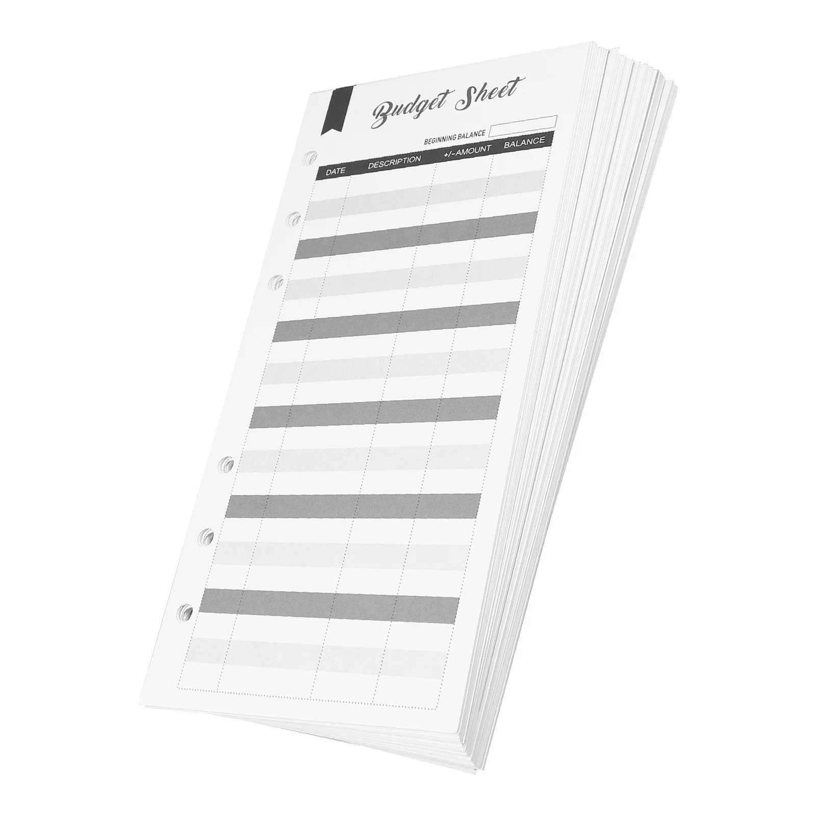 

60pcs Budget Cards Portable Daily Budget Sheets Expense Tracking Planner Inserts Cash Binder Refill Home Office Supplies