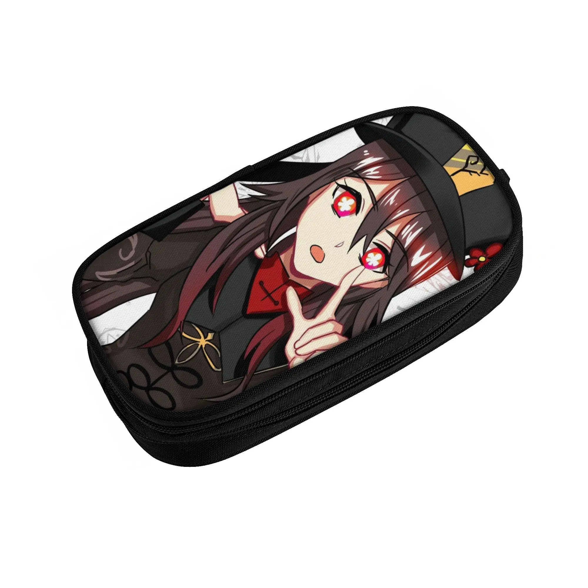 Kawaii Anime Genshin Impact Pencil Cases for Girls Boys Large Capacity Manga Kawaii  Pencil Bag School Supplies