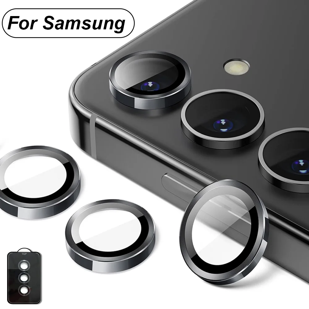 Camera Protector Ring for Samsung Galaxy A54 A34 A24 A14 5G Protective Lens Screen Tempered Glass Metal Cap for Galaxy A13 4G 5G