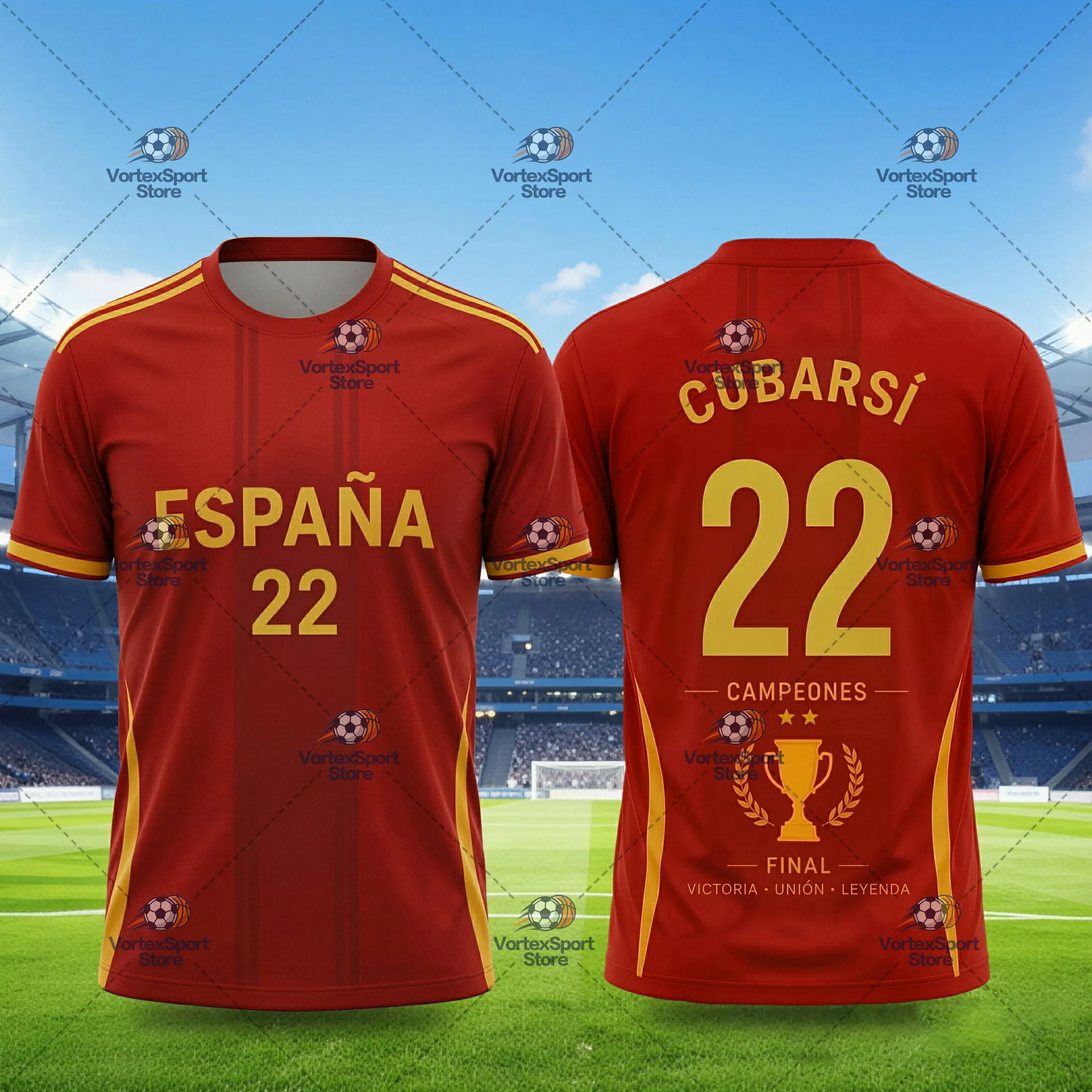 Yamal 2026 Nr. 19 Fußball Schnelltrocknendes T-Shirt Eltern-Kind Kurzarm Rundhals Spanien Fußballmeisterschaft Feier-Trikot – Detail 7