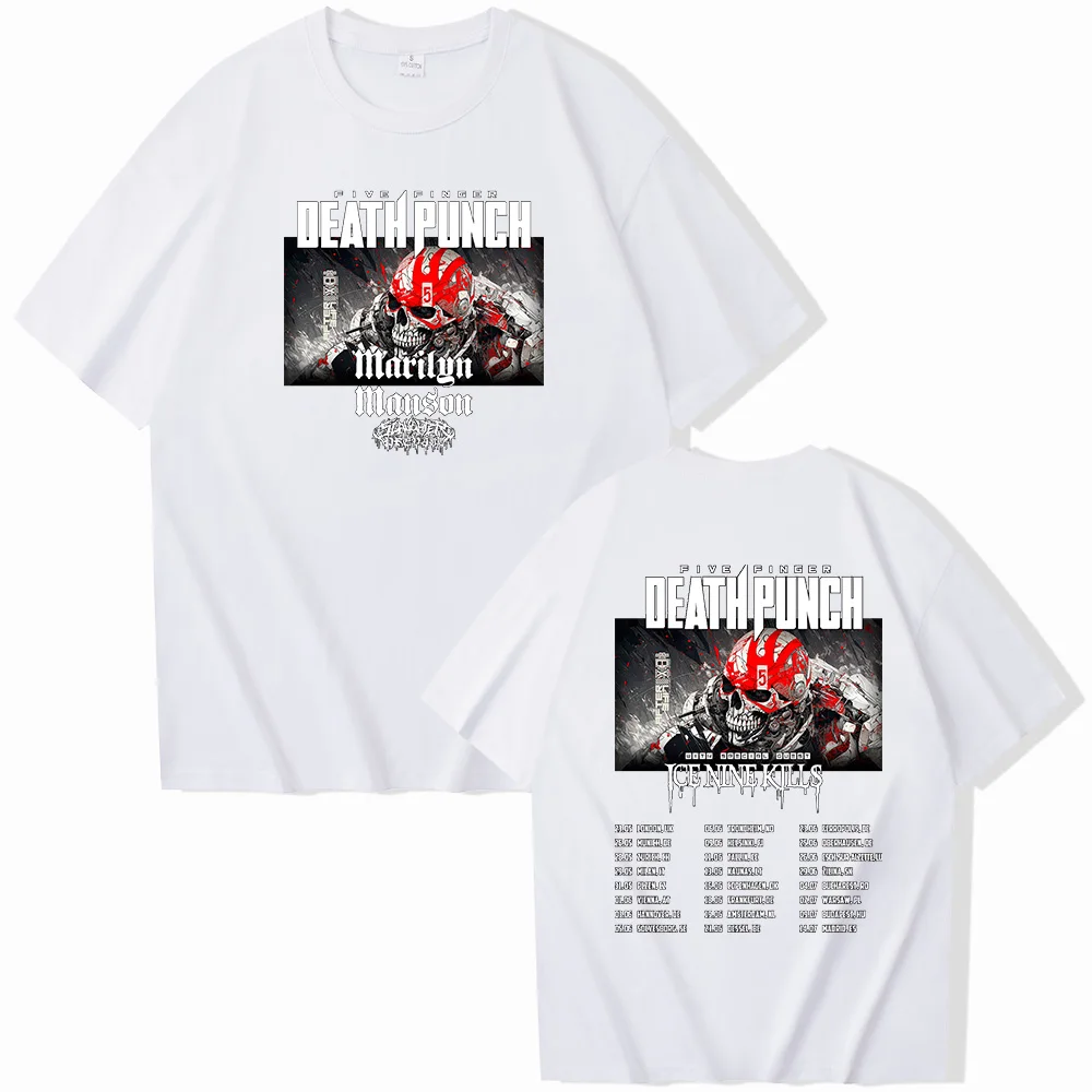 Five Finger Death Punch 2024 Short Sleeve T-shirt Harajuku O-neck Summer Casual Shirt Fans Gift Tops