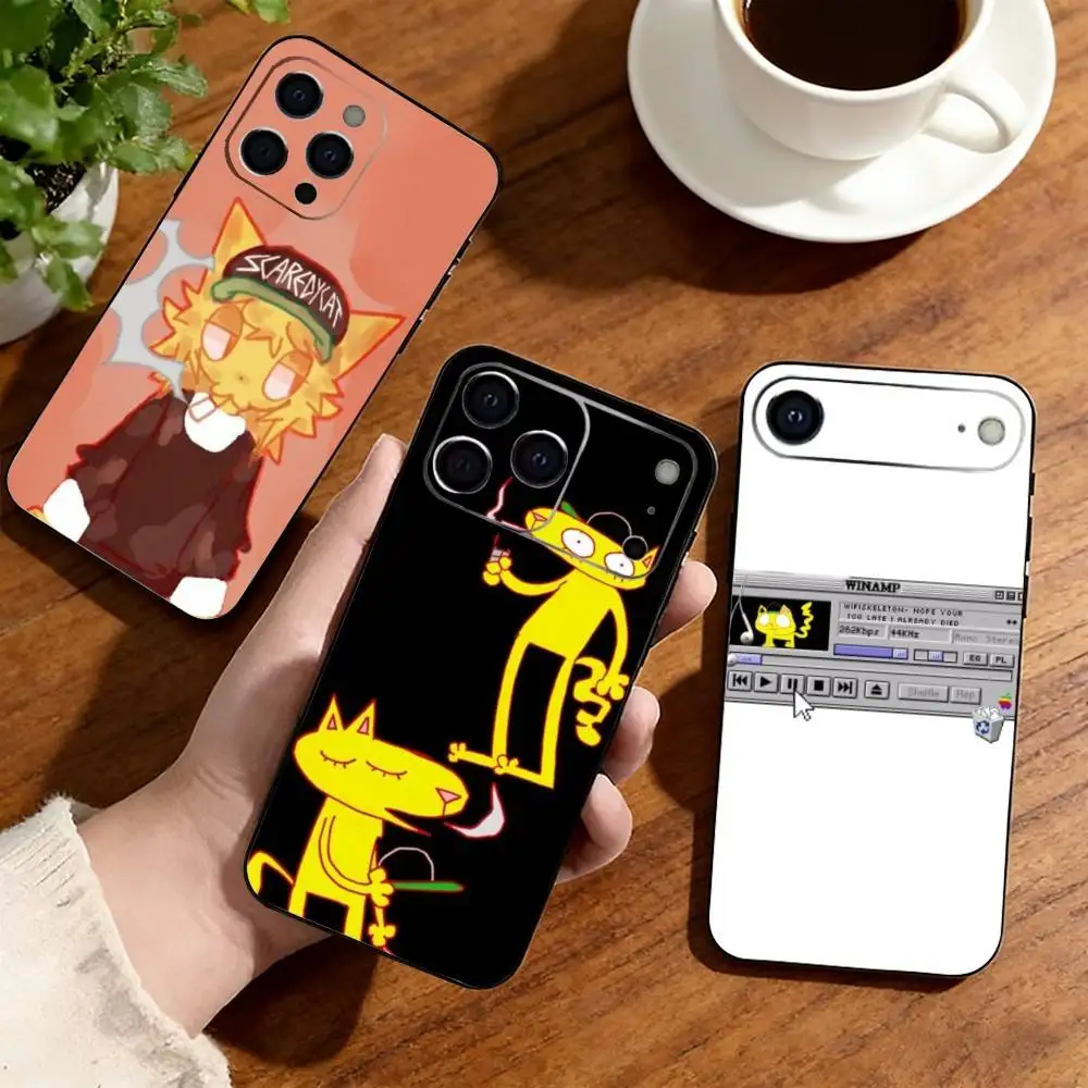 

W-Wifiskeleton Phone Case For iPhone17,16,15,14,13,12,11 Plus,Pro Soft Silicone Black Cover