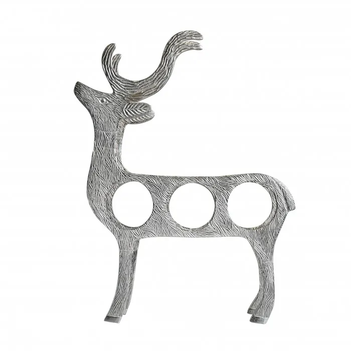 Solid Wood Deer-Shaped Wine Rack and Holder withstanding for Table and Counter Top Storage in Kitchen Dining or Home Bar