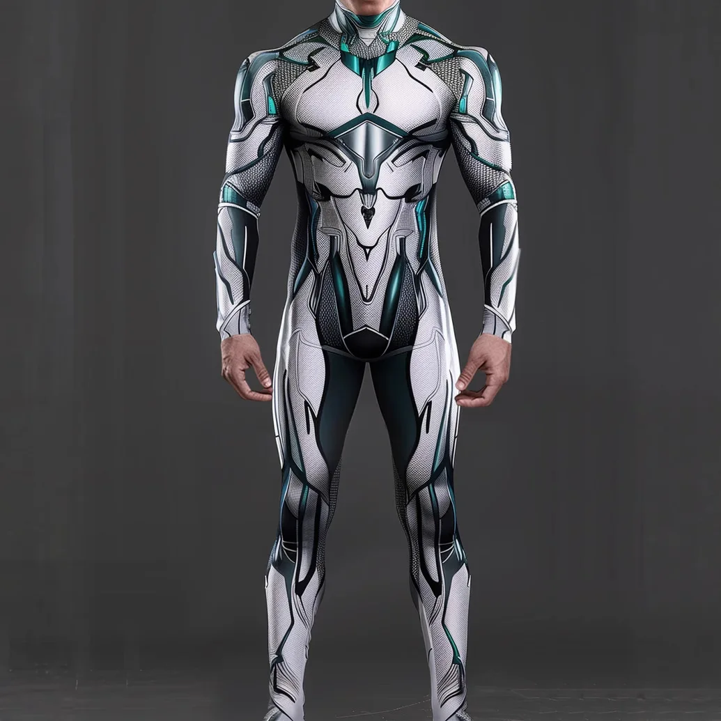 Armor 3D Printed Jumpsuit Bodysuit Cosplay Robot Men's and Women's Performance Costumes Stage Costumes Halloween
