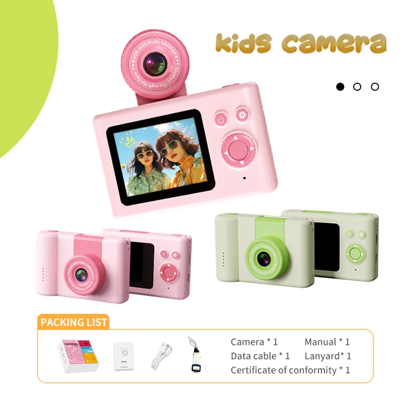 Детская камера HD цифровая с двумя объективами и SD-картой 32 г видеозаписью музыкальные игры подарок на день рождения для мальчиков Фото №3