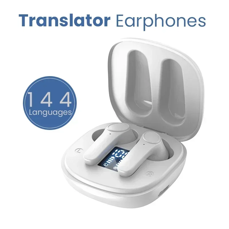 Translation Headphones Real Time Bluetooth Earbuds Translator 144 Languages Simultaneous Business Interpretation Earphonefashion