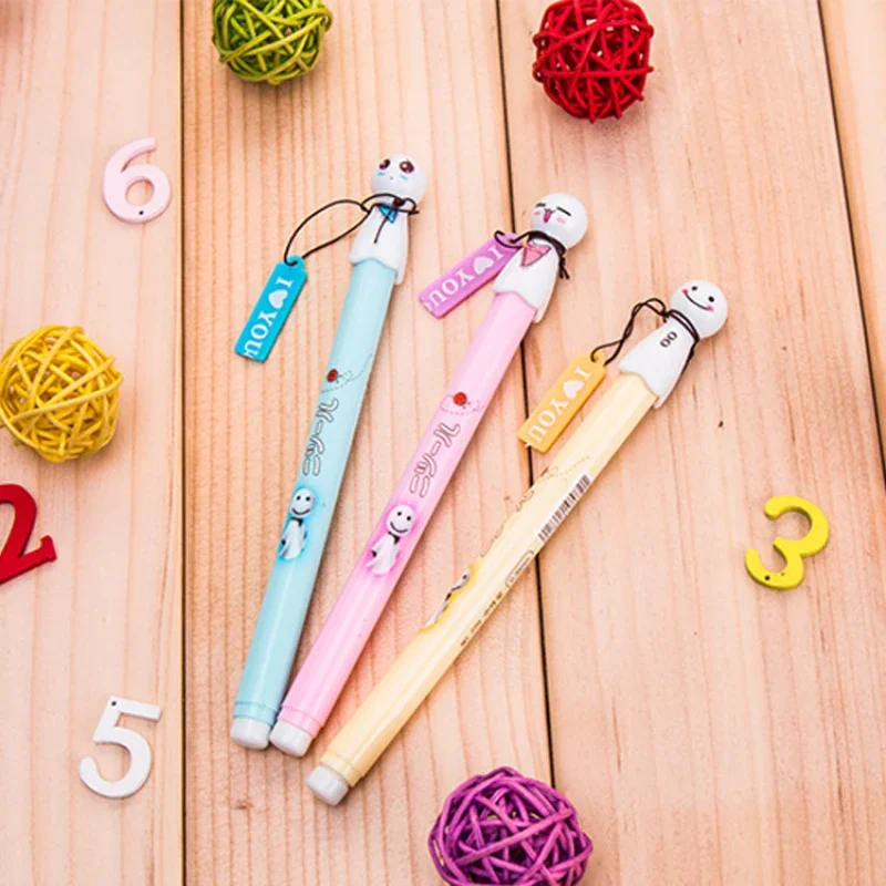 1Pcs 0.38mm Japanese Sunny Doll Sakura Black Kawaii Chinese Cute Glitter Korean Gel Pen Korea School Supplies Stationery Pens