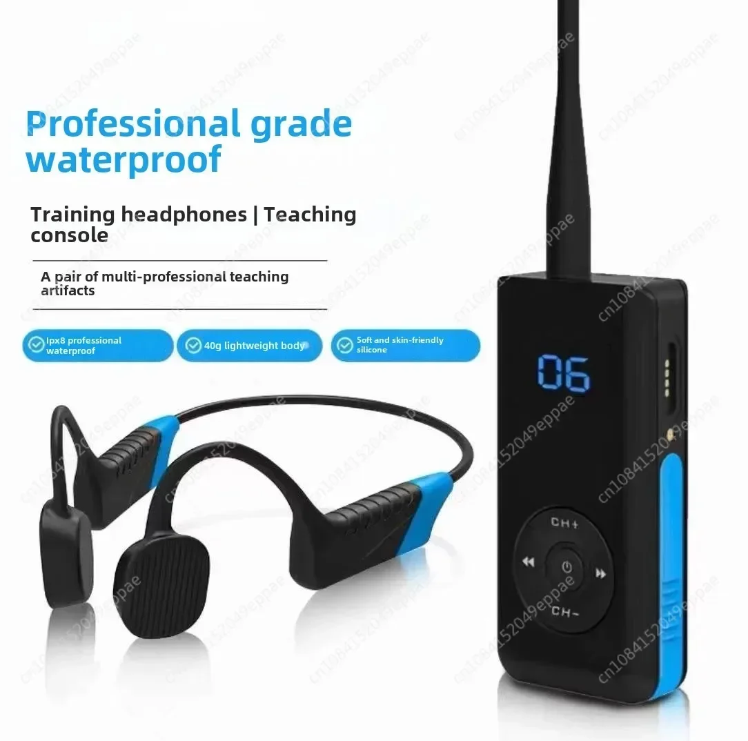 underwater swim c*oach walkie talkie communication ear phone swimming equipment training waterproof wireless headset headphone