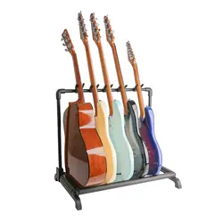 GHOSTFIRE Multi-holder Guitar Stand Foldable Guitar Display Rack Fit Guitar/Bass/Acoustic (GHS-5)