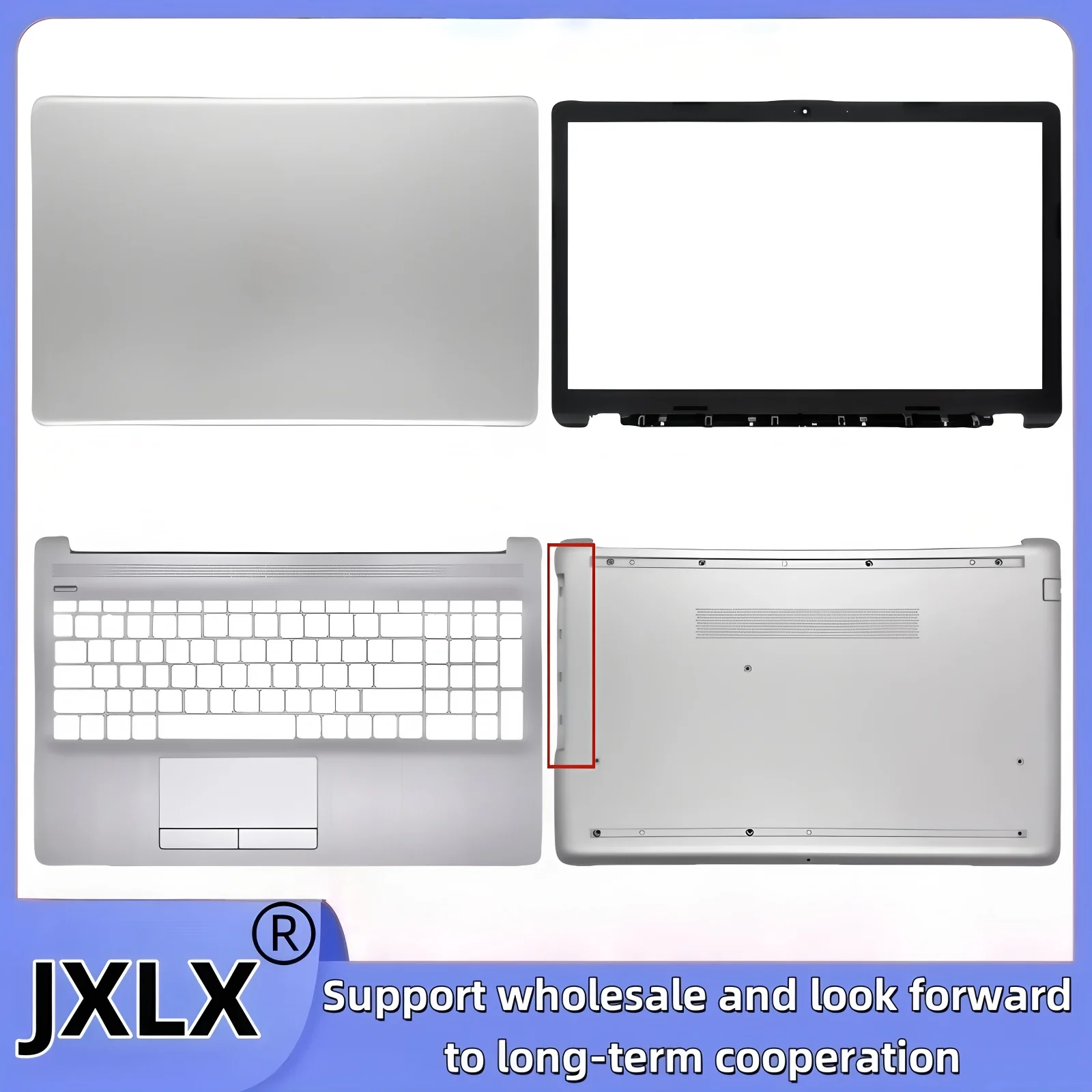 جديد ل HP 15-DA 15-DB 15T-DA 15T-DB TPN-C135 TPN-C136 250 G7 255 G7 كمبيوتر محمول LCD الخلفي/LCD الحافة/Palmrest/الأسفل/الغطاء المفصلي