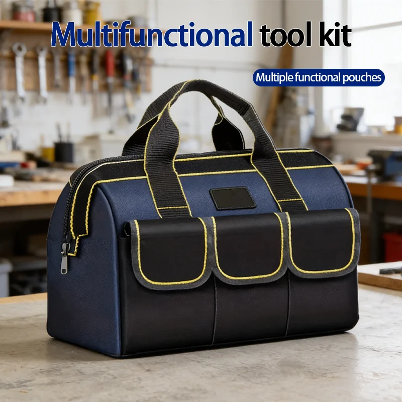 

Multi-Function Tool Bag 1680D Oxford Cloth Electrician Bag, Multi-Pocket Waterproof Anti-Fall Professional Storage Bag