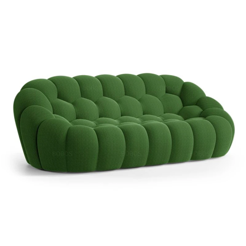 

Italian living room, French castle, bubbles, clouds, green, three-seater, straight upholstered sofa furniture