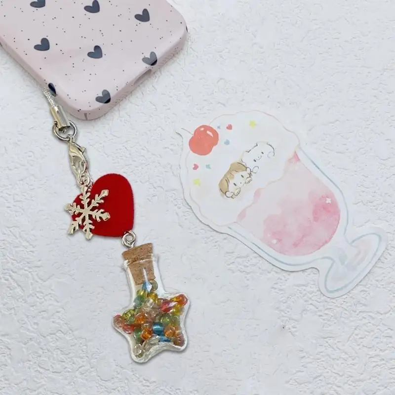 Sturdy Resin Alloy Snowflake Phone Chain Accessory For Secure Carrying