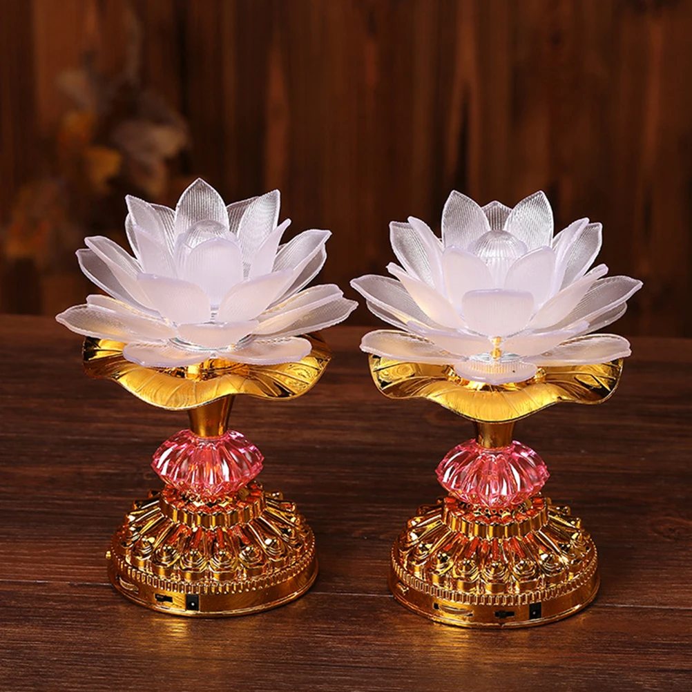 

Lotus Decoration Shaped Indoor LED Lights Color Changing Flower Decorations
