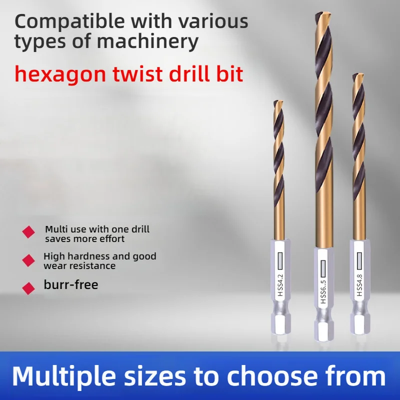 لقم الثقب السداسي الملتوي - سبائك الكوبالت للفولاذ المقاوم للصدأ والحديد، صلابة عالية