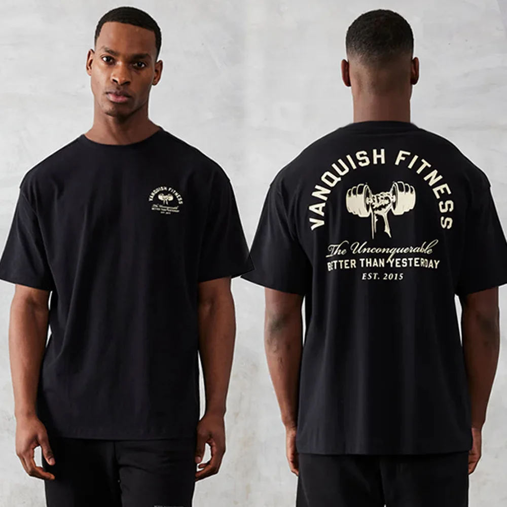 2026 Fitness T-Shirt Oversize Gym Lauf-Sport-T-Shirt Baumwolle Herren Damen Sommer Luxusmarke Retro Freizeit Locker Kurzarm