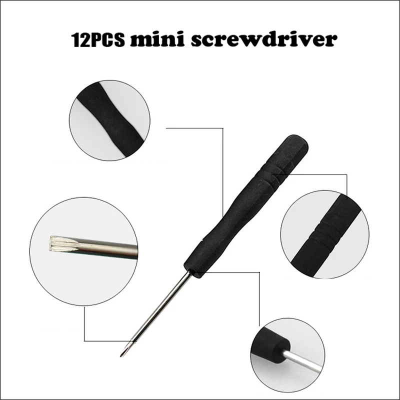 12pcs/set Mini Multi-Function Precision Screwdriver Set Smartphone Tablet Repairing Disassembly Tools Set