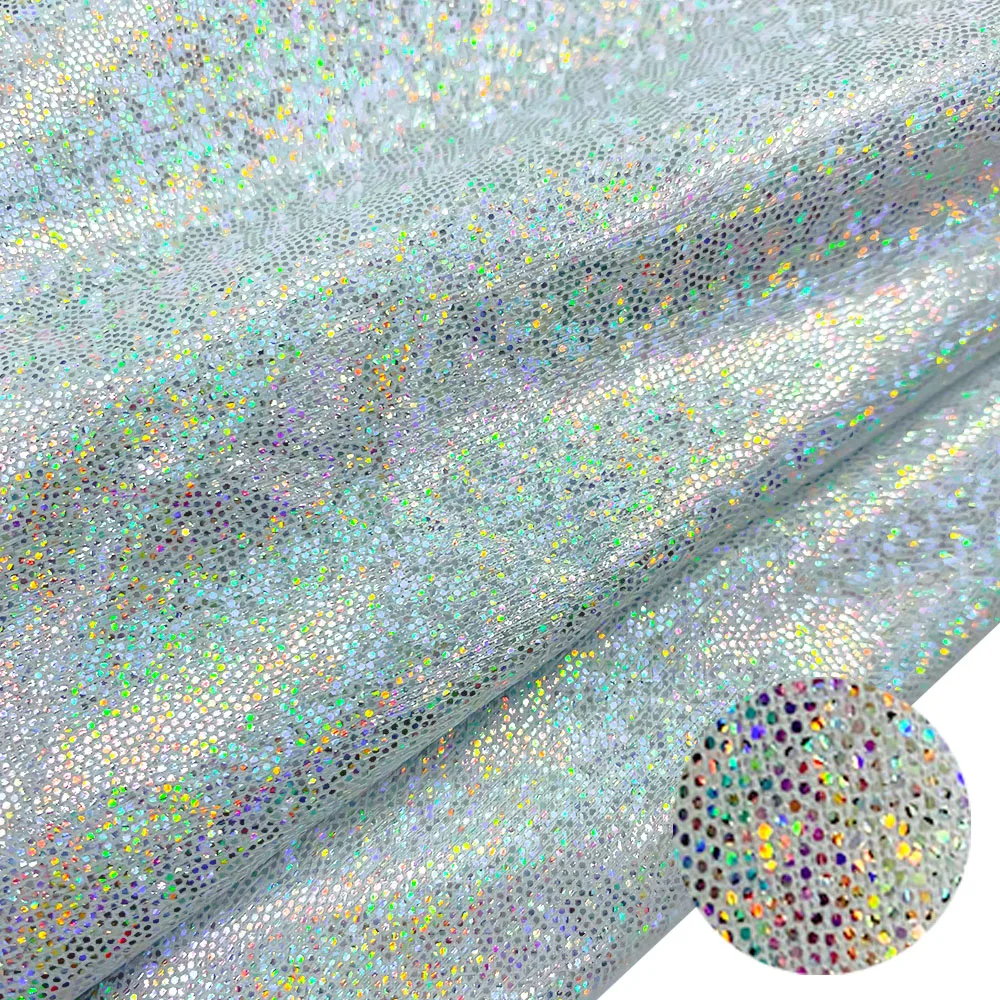 150 cm * 50/100 cm Glitter Laser Polyester Stoff Schillernden Holographische Hochzeit Party Hintergrund Puppe Kleidung Dekor Material DIY