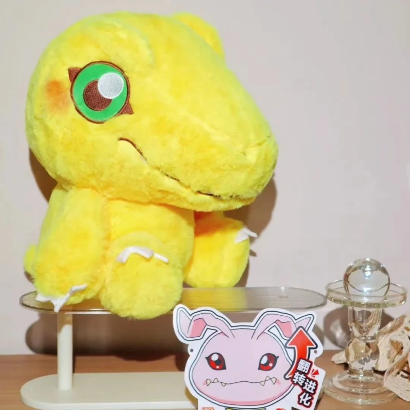 Digimon Adventure Agumon Koromon Flip Doll Schattig knuffel Kawaii Periferie Schattig bankkussen Kamerdecoratie Verjaardagscadeau
