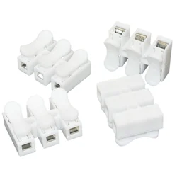 30pcs No Solding Welding Quick 2P 3P Cable Wire Connector No Screw Terminal Block Spring Clamp