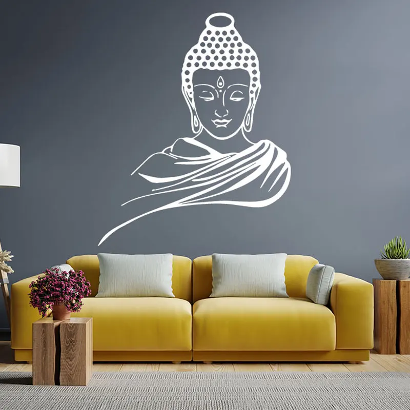 Indyjski Budda Religia Wiara Bóg Joga Naklejka ścienna Sztuka winylowa Wystrój domu Pokój dzienny Sypialnia Usuwalna naklejka Fototapeta F-17 — zdjęcie 5