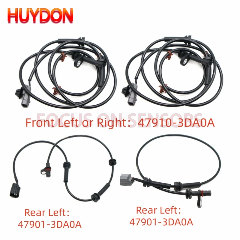 

4 шт. 47910-3DA0A Датчик скорости колеса ABS передний/задний левый/правый для Nissan Sentra 2013-2019 47900-3DA0A 47901-3DA0A