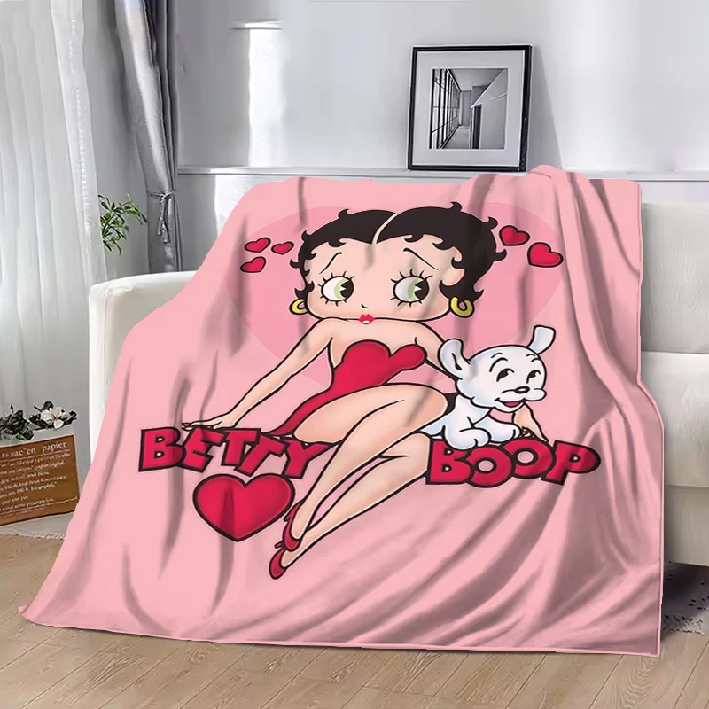 

Bettty Cute B-Boops Throw Blanket Office Throws for Lounge Throwing Plaid Blankets Luxury Designer Bedding Sofa Quilt Downy Knee