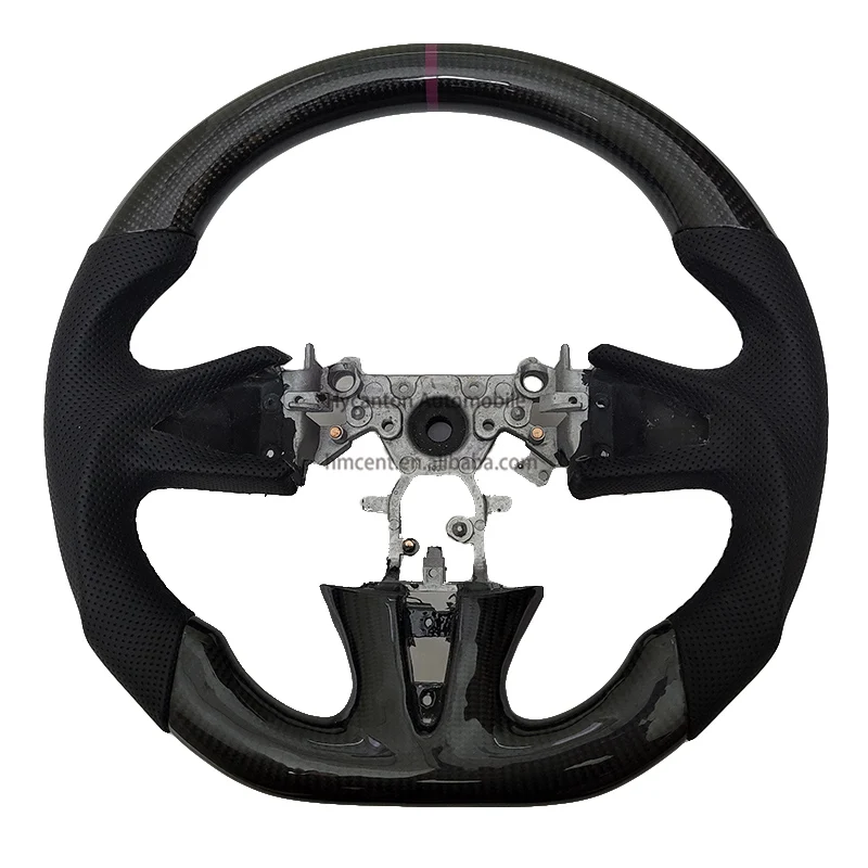 

Модернизация рулевого колеса высшего качества из натуральной кожи из углеродного волокна для автомобильного руля Infiniti Q50