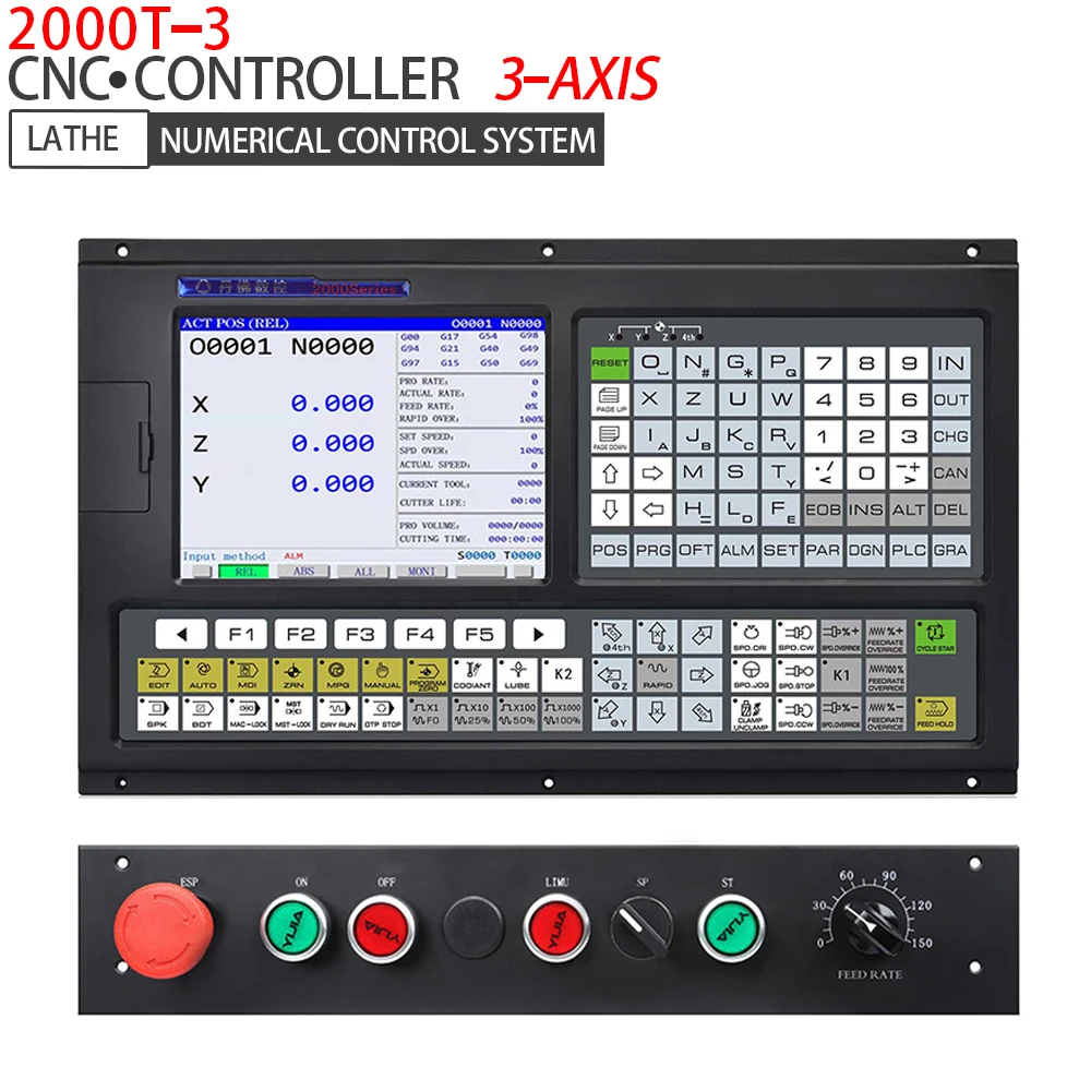 Popular CNC Controller 3 Axis PLC Lathe Control System Kit Similar To GSK Control Panel