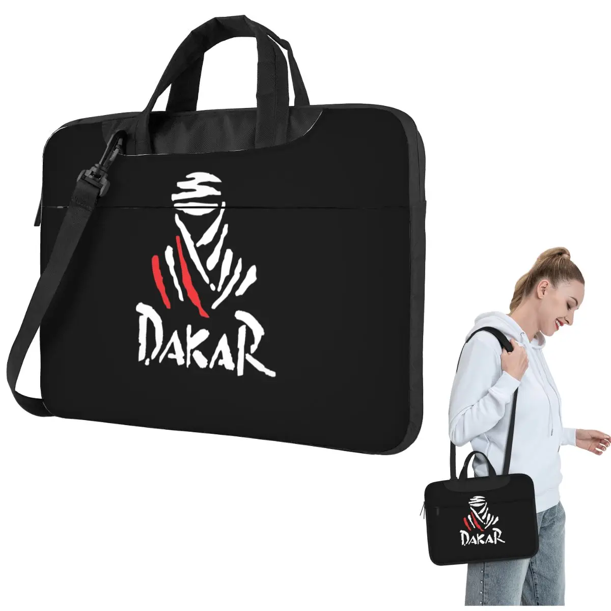Dakar Rally Motorcycle Crossbody Laptop Bag Case Computer Bag 13 14 15.6 Inch Notebook Pouch for Lenovo