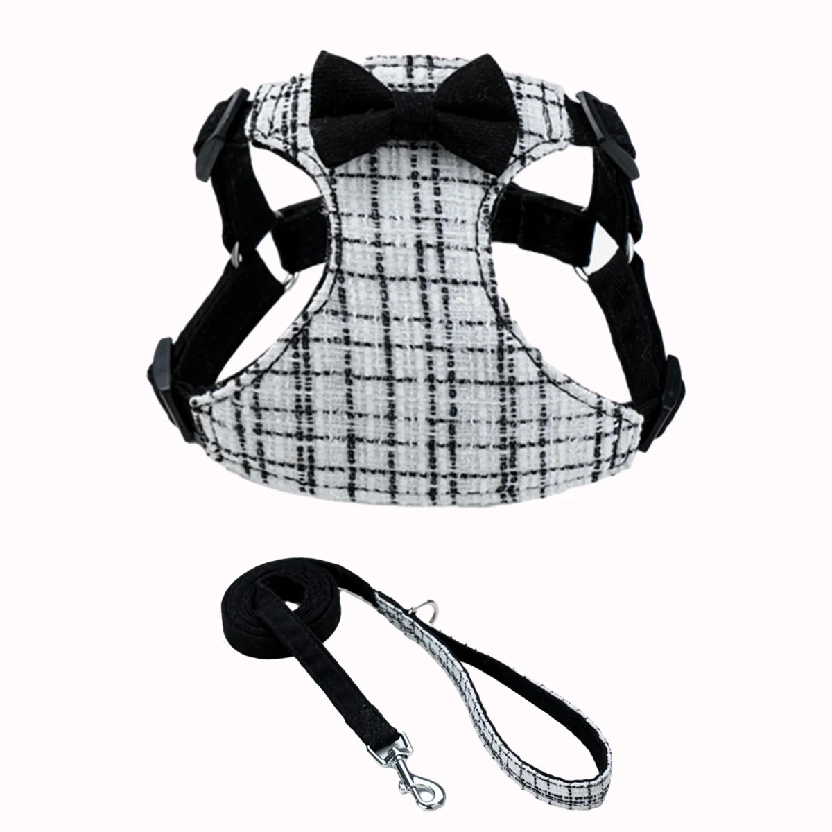 

Комплект поводков для домашних животных с милым бантиком для маленьких собак и кошек — регулируемый мягкий мягкий жилет безопасности для домашних животных для щенков Бишон
