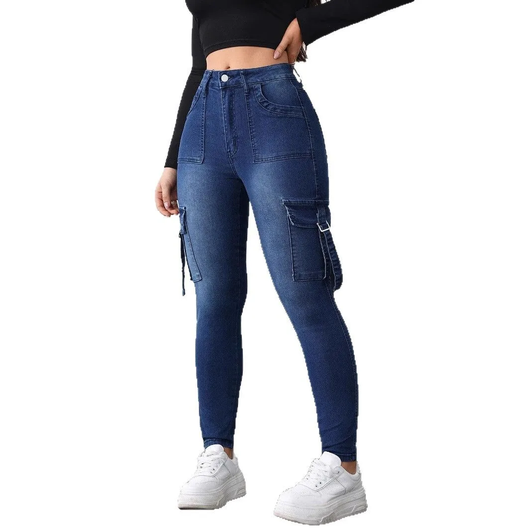 Femmes jean crayon pantalon coupe ajustée basiques cheville longueur pantalon taille haute lavé maigre solide maigre Denim pantalon automne décontracté