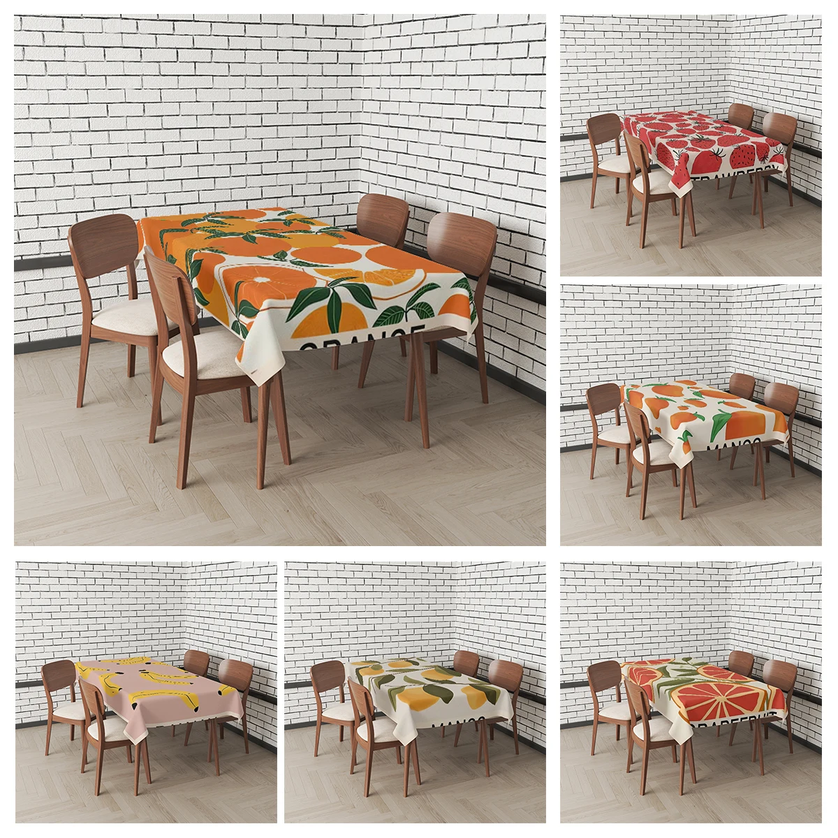 Home tablecloths for dining table decoration Natural and Animal Styles rectangular table accessories cloth Anti-stain tablecloth