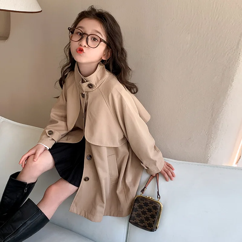 ملابس خارجية للفتيات للربيع والخريف موضة جديدة النسخة الكورية سترة واقية غير رسمية بمزاج يومي ملابس متعددة الاستخدامات #6