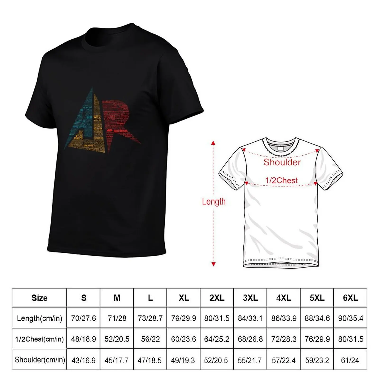 AJR typography - Brighter Default Colours T-Shirt anime tshirt man t shirt luxury t shirts for man slim fit T-shirt