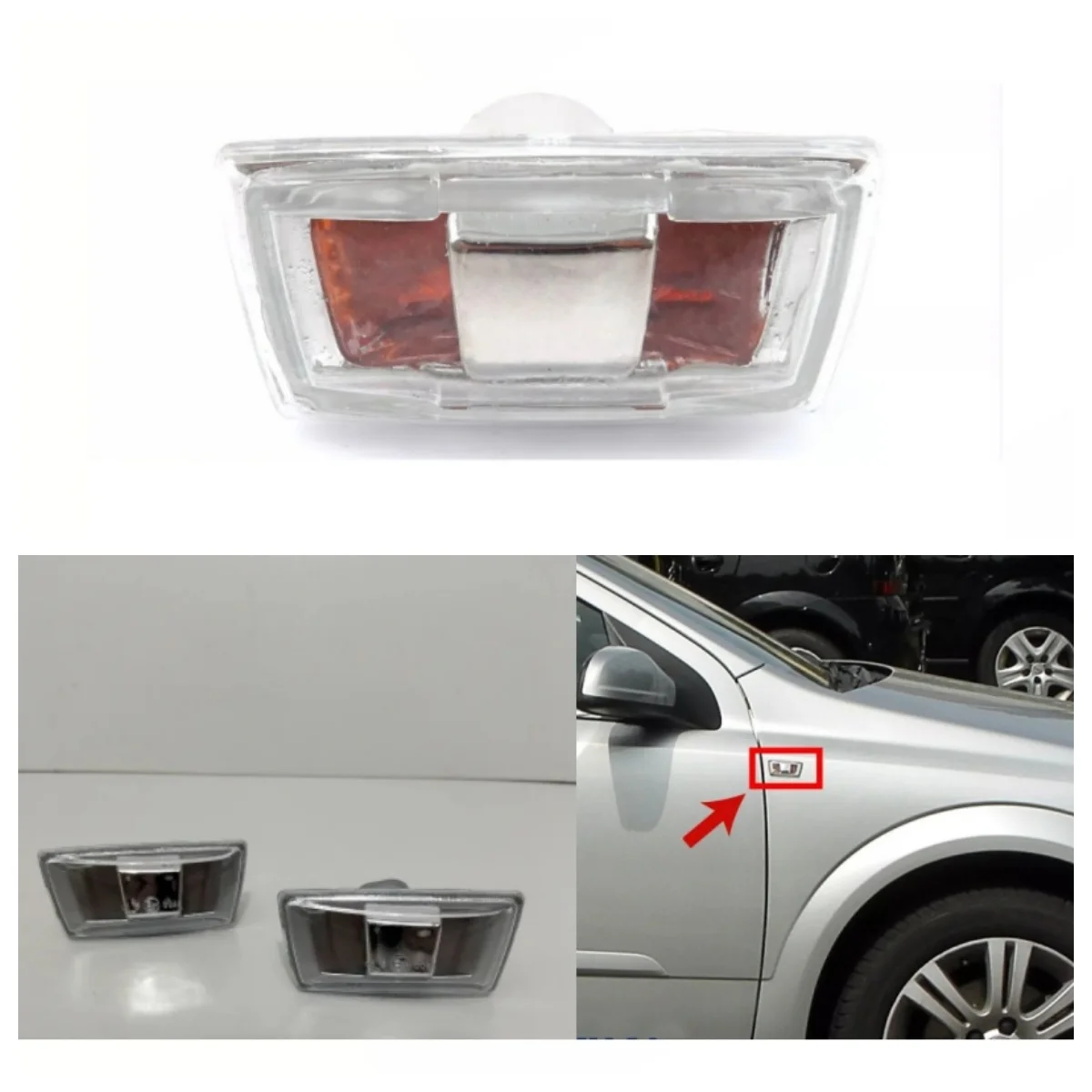 

A Pair Right Left Side Indicator Repeater Light Lamp For Vauxhall Astra H Corsa D 13497990 Car Turn Signal Light Car Accessories