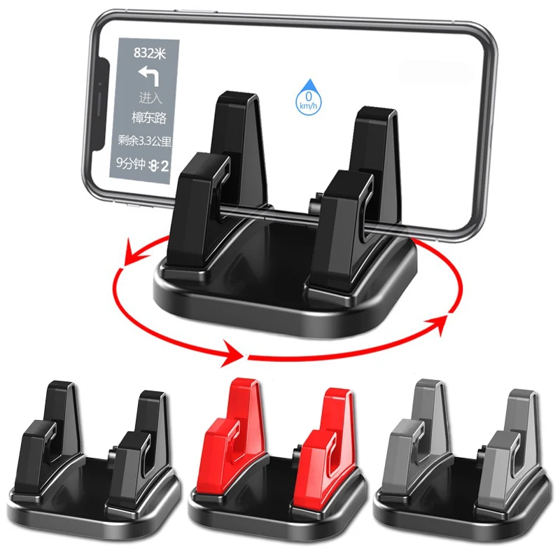 Silicone Car Phone Holder Mount 360 Rotatable Phones GPS Support Stick To Dashboard Cell Phone Bracket Stable Holder in Car