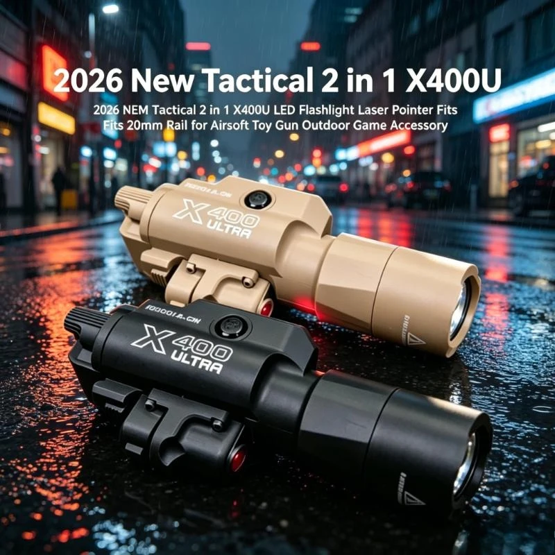 2 in 1 X800M LED Flashlight Laser Sight for 20mm Picatinny Rail Outdoor Tactical Toy Blaster - view 6