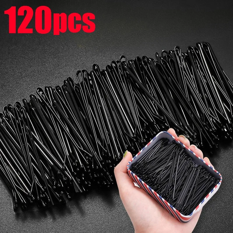 Korean Black Barrettes Invisible Curly Bobby Pins Hairpins Bride Styling Hairgrips Hair Clips Accessories for Women Girls